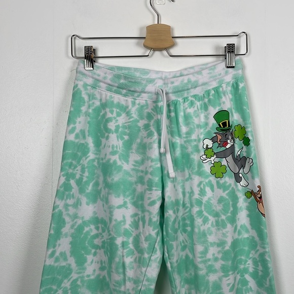 Tom And Jerry Girls M Sweatpants Jogger Drawstring Waist Pull-On Tie Dye Pants - Picture 3 of 8